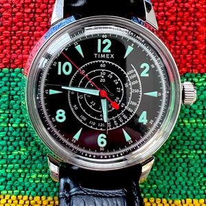 Timex Todd Snyder Beekman 40mm Watch Black Leather Strap TW2T19500JR NEW